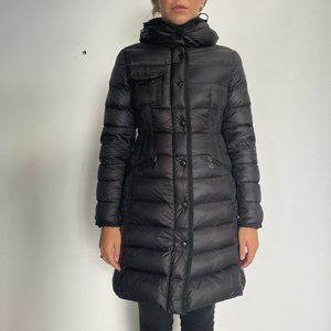 Moncler Black Down Hermine Coat